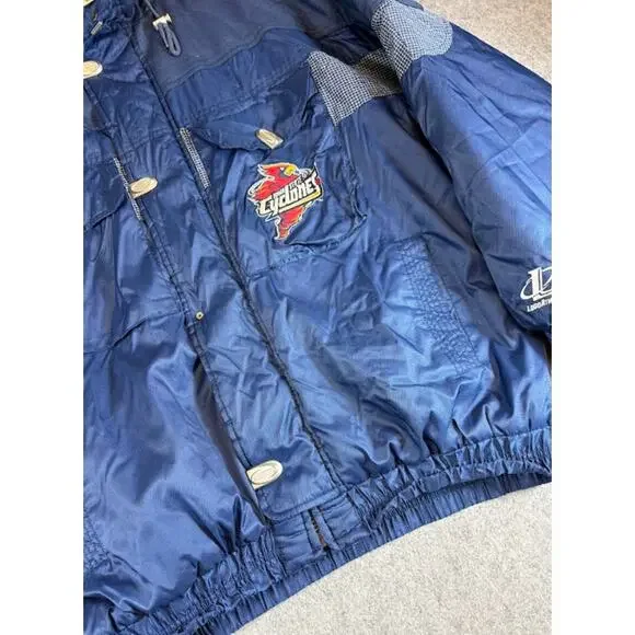 VTG 90s Iowa State Cyclones NCAA Logo Athletic Jacket Men XL College Windbreaker - Picture 4 of 8